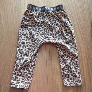 Bonds Kids Animal Print Joggers - Black and Tan